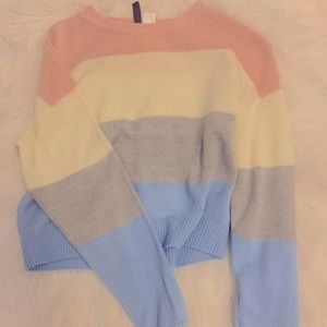 Striped Cropped sweater